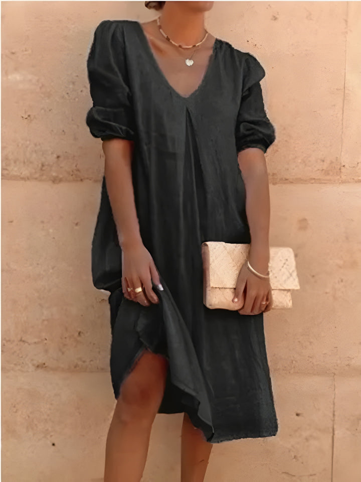 Women's Midi Dress | Airy & Flattering | Cotton Linen | Elegant & Casual