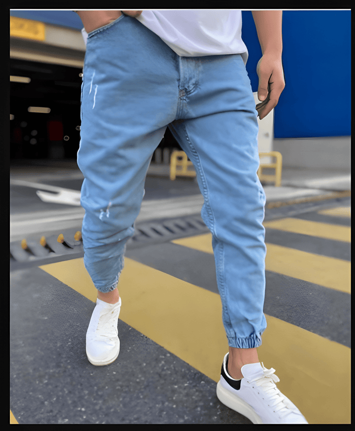 Men’s Jeans | Skinny Slim Fit | Ripped Streetwear Style | Stretch Denim
