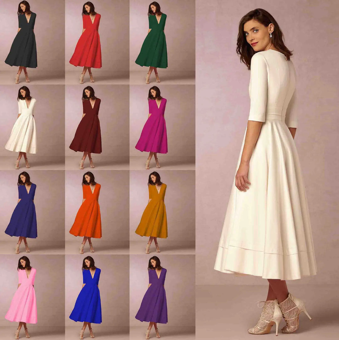 Women’s Dress | Elegant Princess Style | Sleeveless & Timeless Silhouette | Polyester