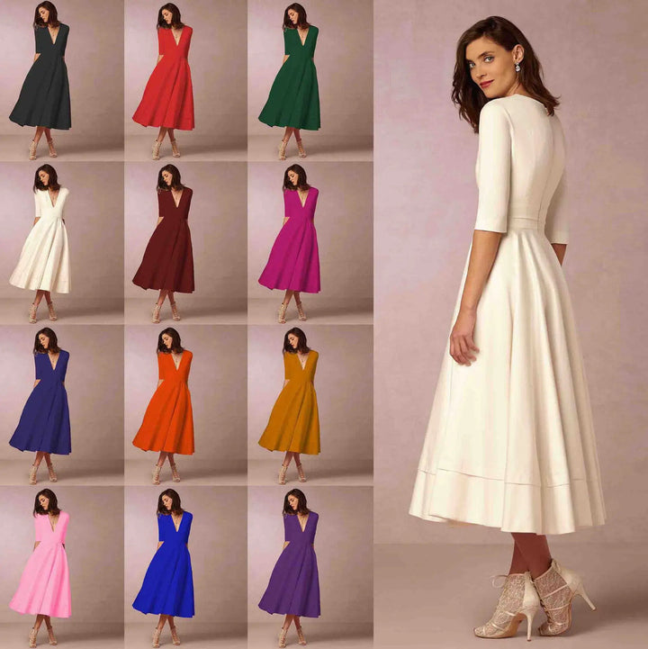 Women’s Dress | Elegant Princess Style | Sleeveless & Timeless Silhouette | Polyester