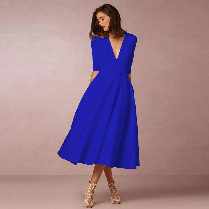 Women’s Dress | Elegant Princess Style | Sleeveless & Timeless Silhouette | Polyester