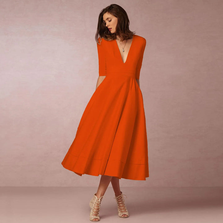 Women’s Dress | Elegant Princess Style | Sleeveless & Timeless Silhouette | Polyester