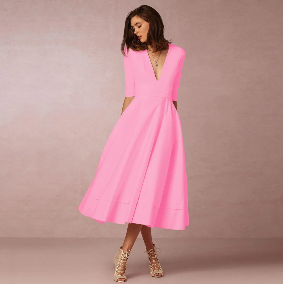 Women’s Dress | Elegant Princess Style | Sleeveless & Timeless Silhouette | Polyester