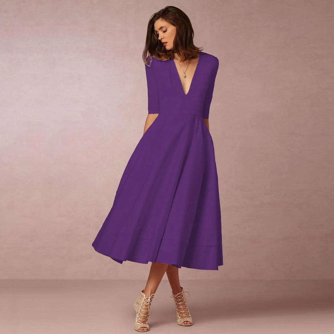 Women’s Dress | Elegant Princess Style | Sleeveless & Timeless Silhouette | Polyester