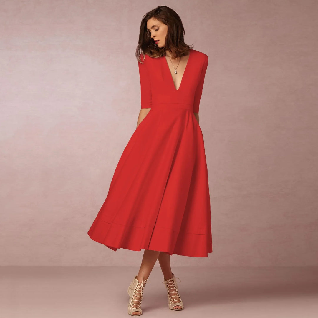 Women’s Dress | Elegant Princess Style | Sleeveless & Timeless Silhouette | Polyester