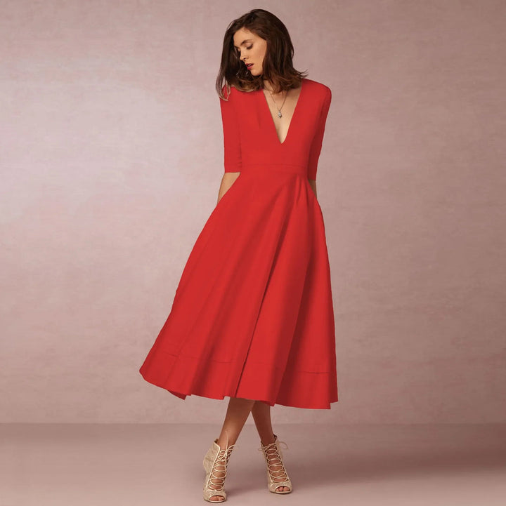Women’s Dress | Elegant Princess Style | Sleeveless & Timeless Silhouette | Polyester