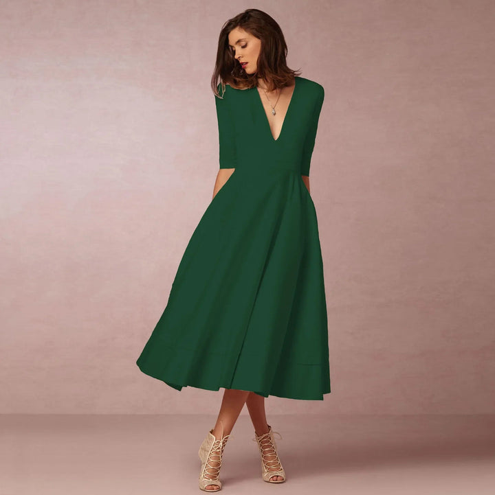 Women’s Dress | Elegant Princess Style | Sleeveless & Timeless Silhouette | Polyester