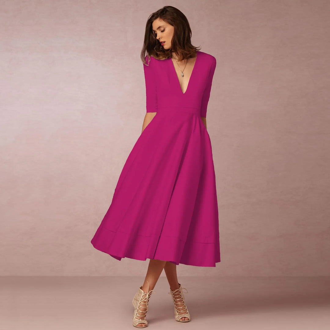 Women’s Dress | Elegant Princess Style | Sleeveless & Timeless Silhouette | Polyester