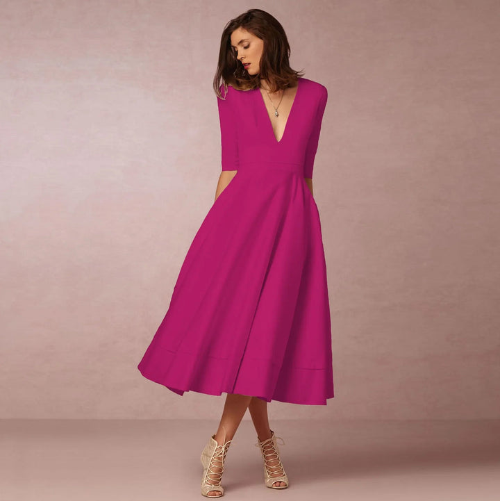 Women’s Dress | Elegant Princess Style | Sleeveless & Timeless Silhouette | Polyester