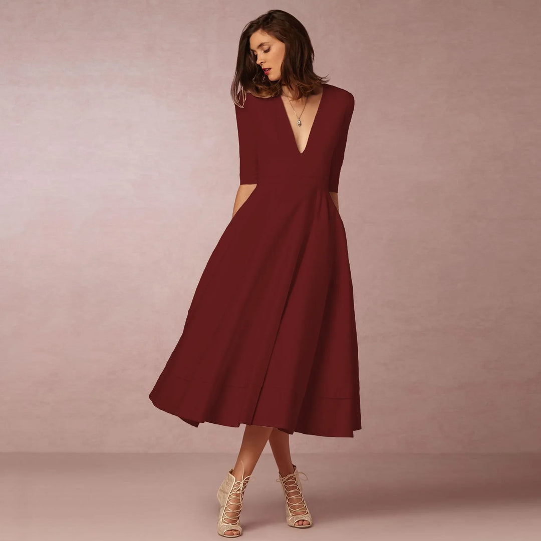 Women’s Dress | Elegant Princess Style | Sleeveless & Timeless Silhouette | Polyester