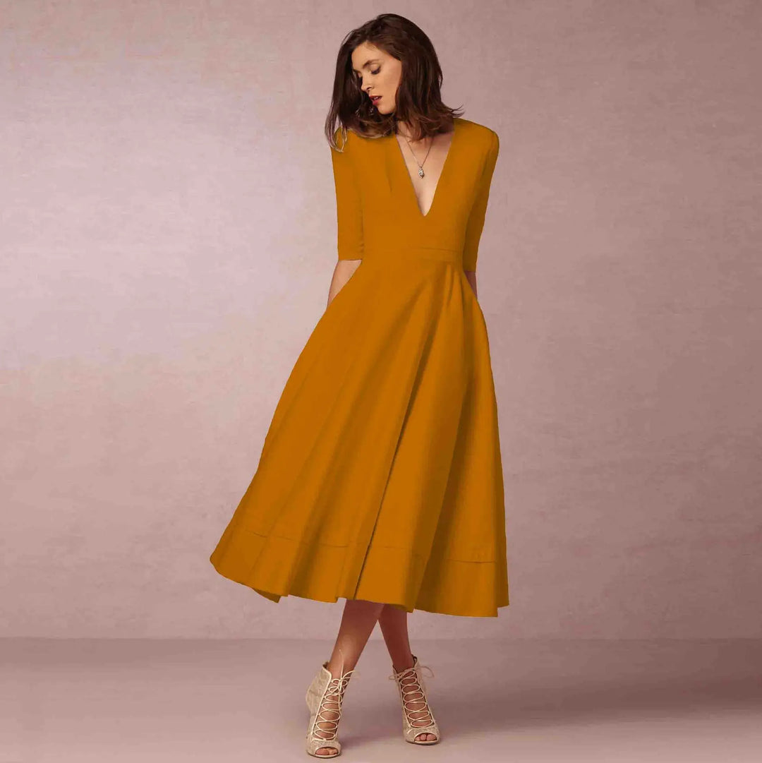 Women’s Dress | Elegant Princess Style | Sleeveless & Timeless Silhouette | Polyester