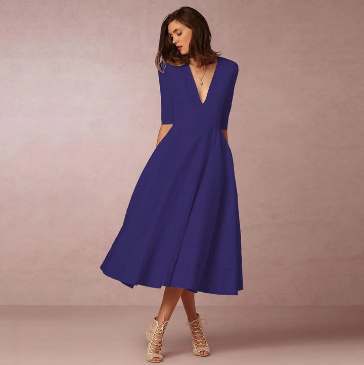 Women’s Dress | Elegant Princess Style | Sleeveless & Timeless Silhouette | Polyester