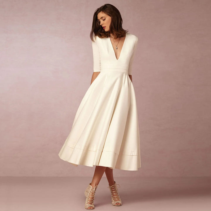 Women’s Dress | Elegant Princess Style | Sleeveless & Timeless Silhouette | Polyester