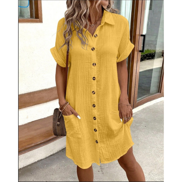 Women’s Dress | Elegant & Versatile | Shirt Dress Silhouette | Polyester
