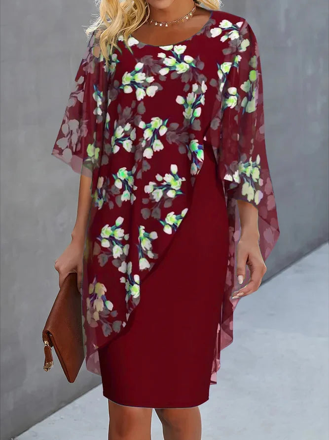 Women’s Dress | Floral & Elegant | Flowing Chiffon | Feminine Fit | Polyester