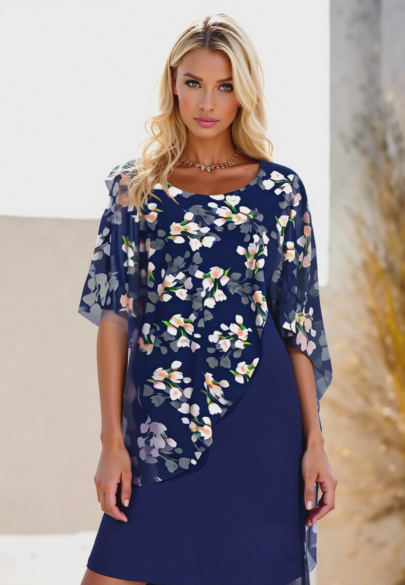 Women’s Dress | Floral & Elegant | Flowing Chiffon | Feminine Fit | Polyester