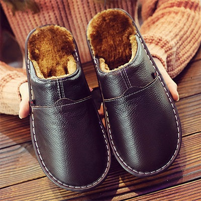 Men’s Leather Slippers | Waterproof & Comfortable | Durable Design | Premium Leather