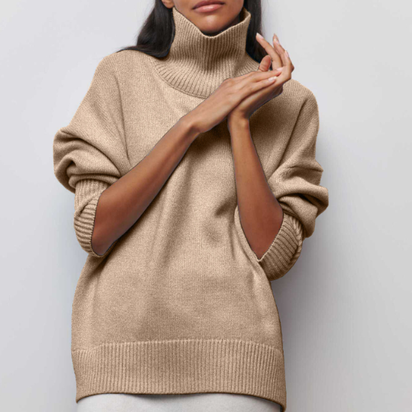 Women’s Turtleneck Sweater | Warm & Versatile | Casual Fit | Microfiber & Polyeste