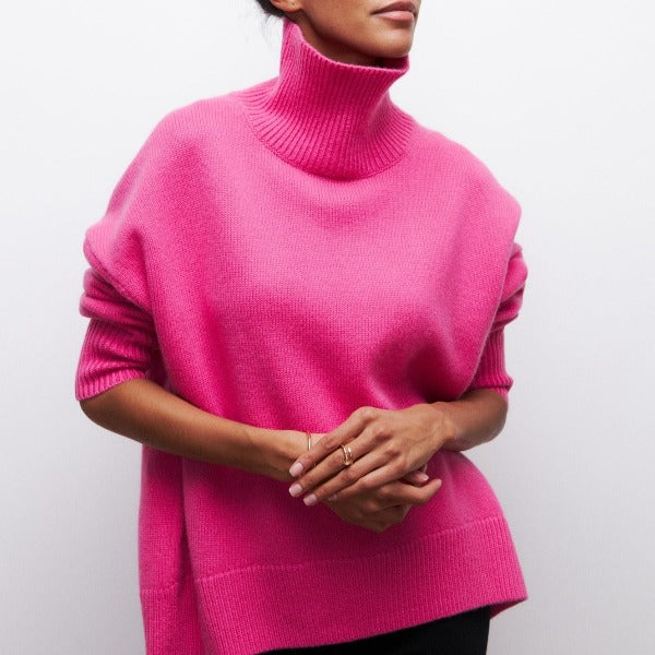 Women’s Turtleneck Sweater | Warm & Versatile | Casual Fit | Microfiber & Polyeste