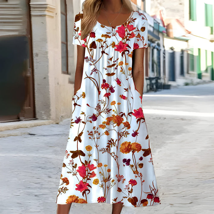 Women’s Floral Dress | Elegant & Breathable | Flattering Fit | Polyester