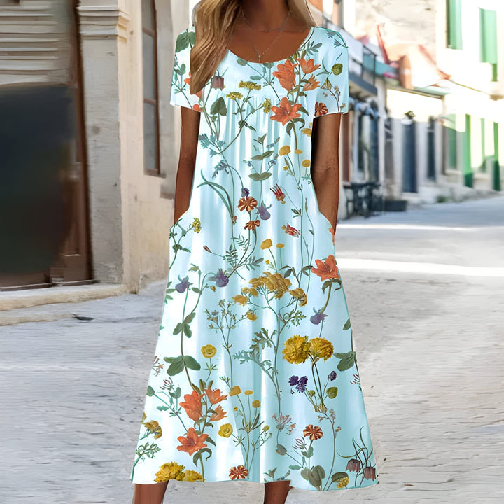 Women’s Floral Dress | Elegant & Breathable | Flattering Fit | Polyester