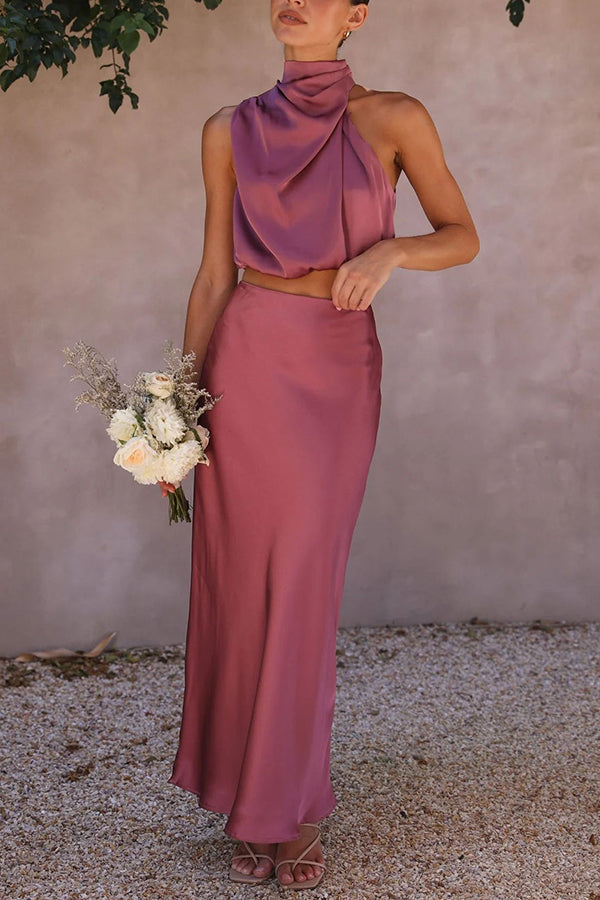 Women’s Maxi Skirt Set | Elegant & Flowing | Versatile Style | Polyester