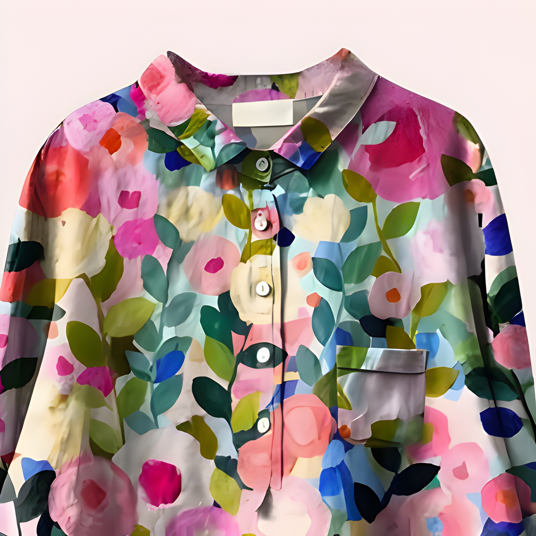 Women’s Floral Blouse | Elegant & Breathable | Summer Style | Cotton Linen