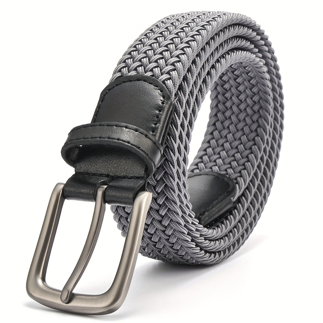 Men's Woven Belt | Stretch Fit | Casual & Golf Wear | Durable Polyester & Alloy Buckle