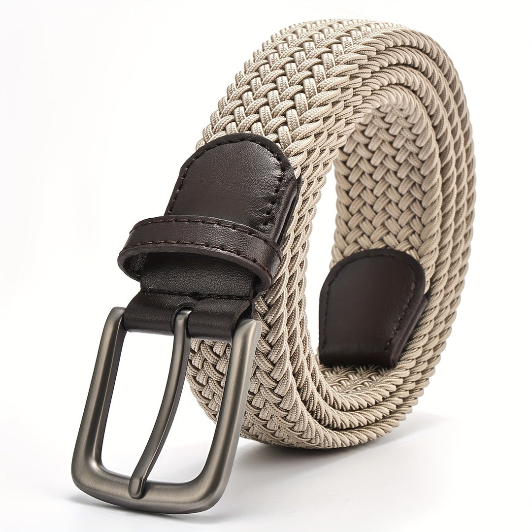 Men's Woven Belt | Stretch Fit | Casual & Golf Wear | Durable Polyester & Alloy Buckle