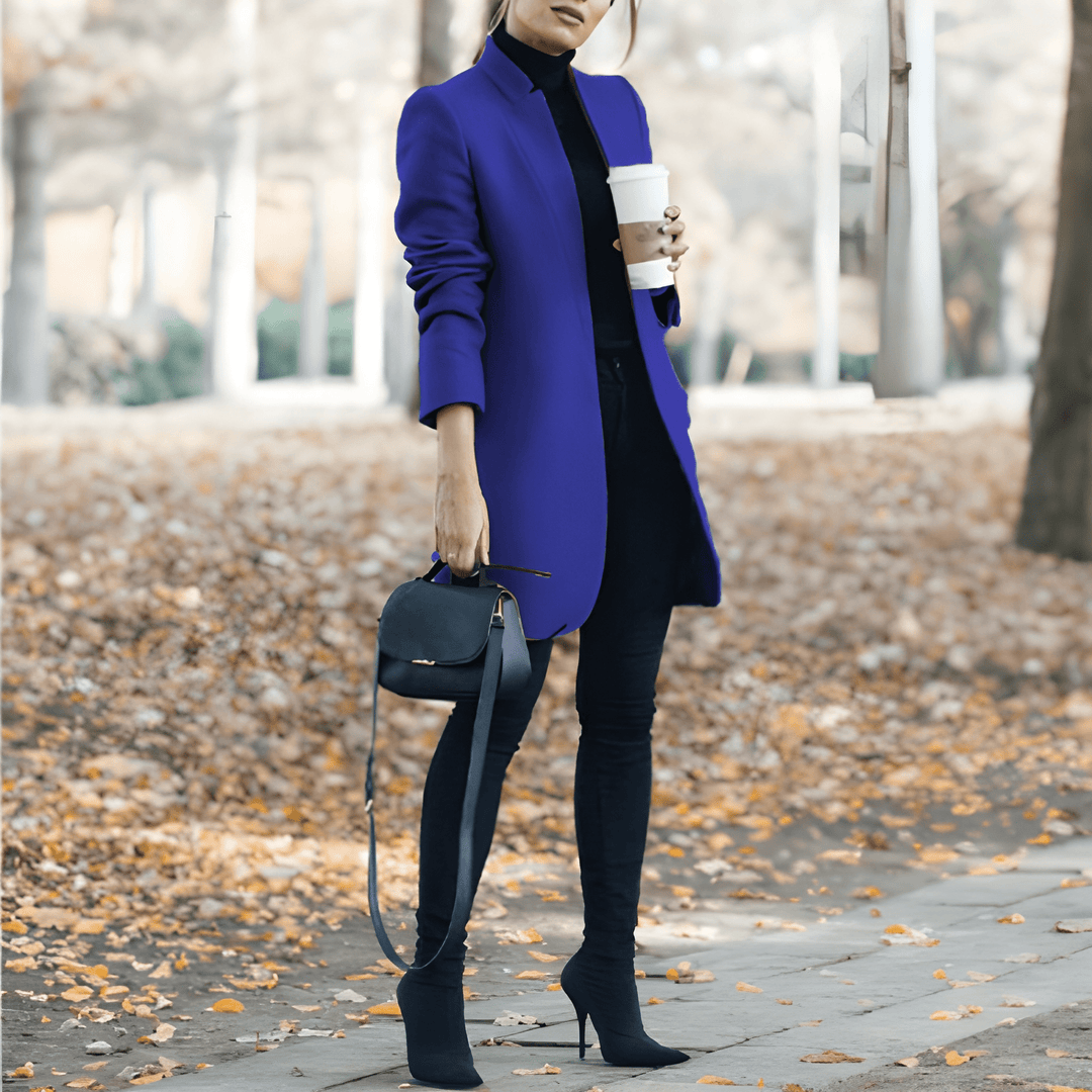 Women’s Long Coat | Elegant Open Front | Timeless Design