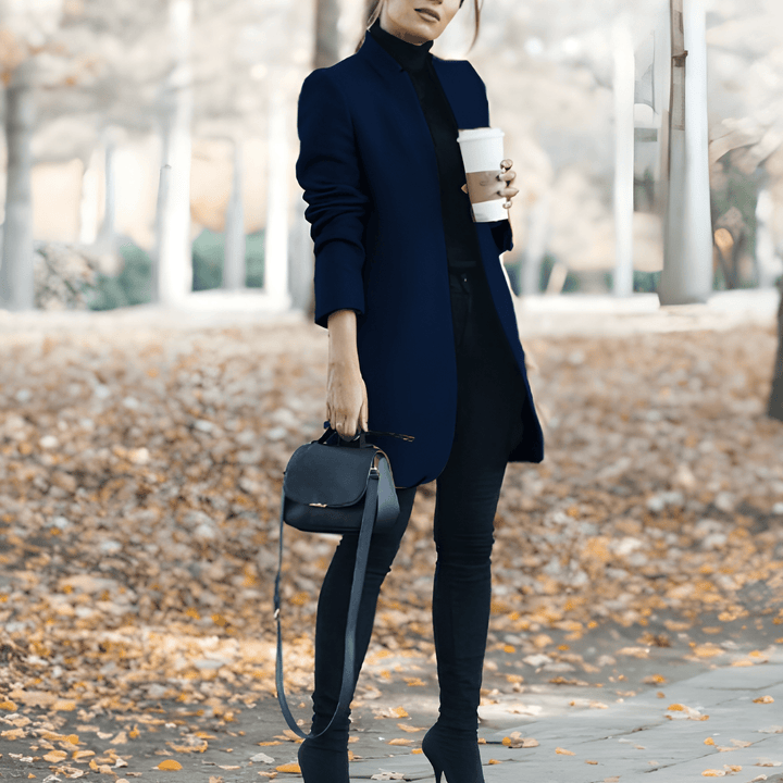 Women’s Long Coat | Elegant Open Front | Timeless Design