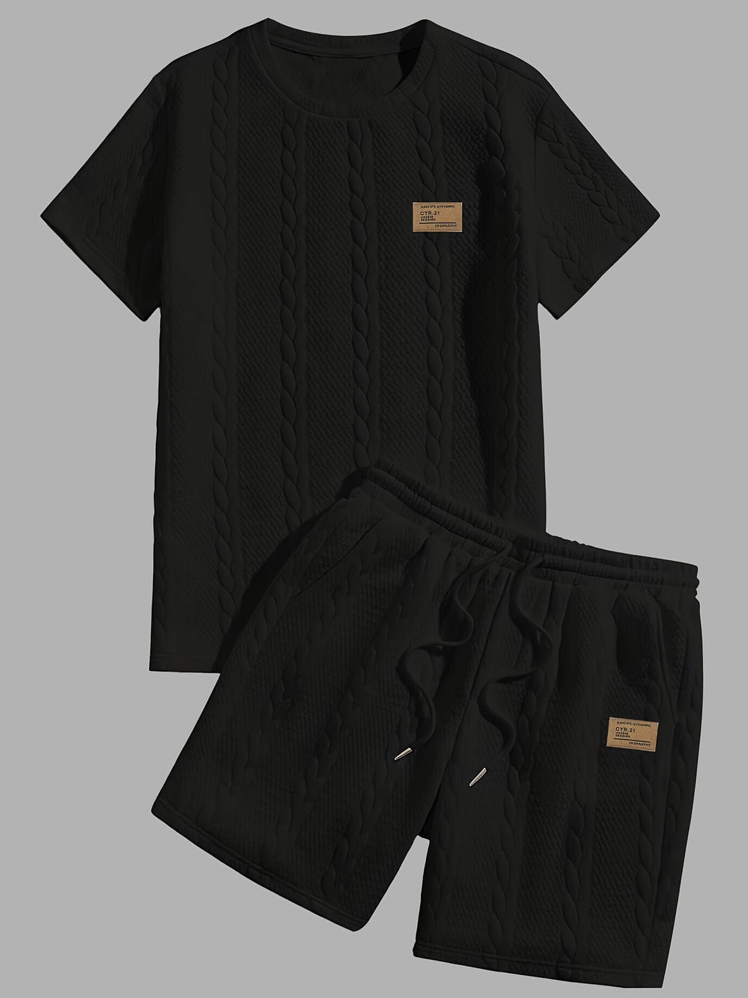 Men's Summer Set | T-Shirt & Shorts | Comfortable & Casual | Classic Design | Polyester