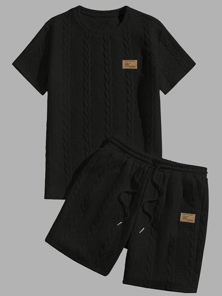 Men's Summer Set | T-Shirt & Shorts | Comfortable & Casual | Classic Design | Polyester