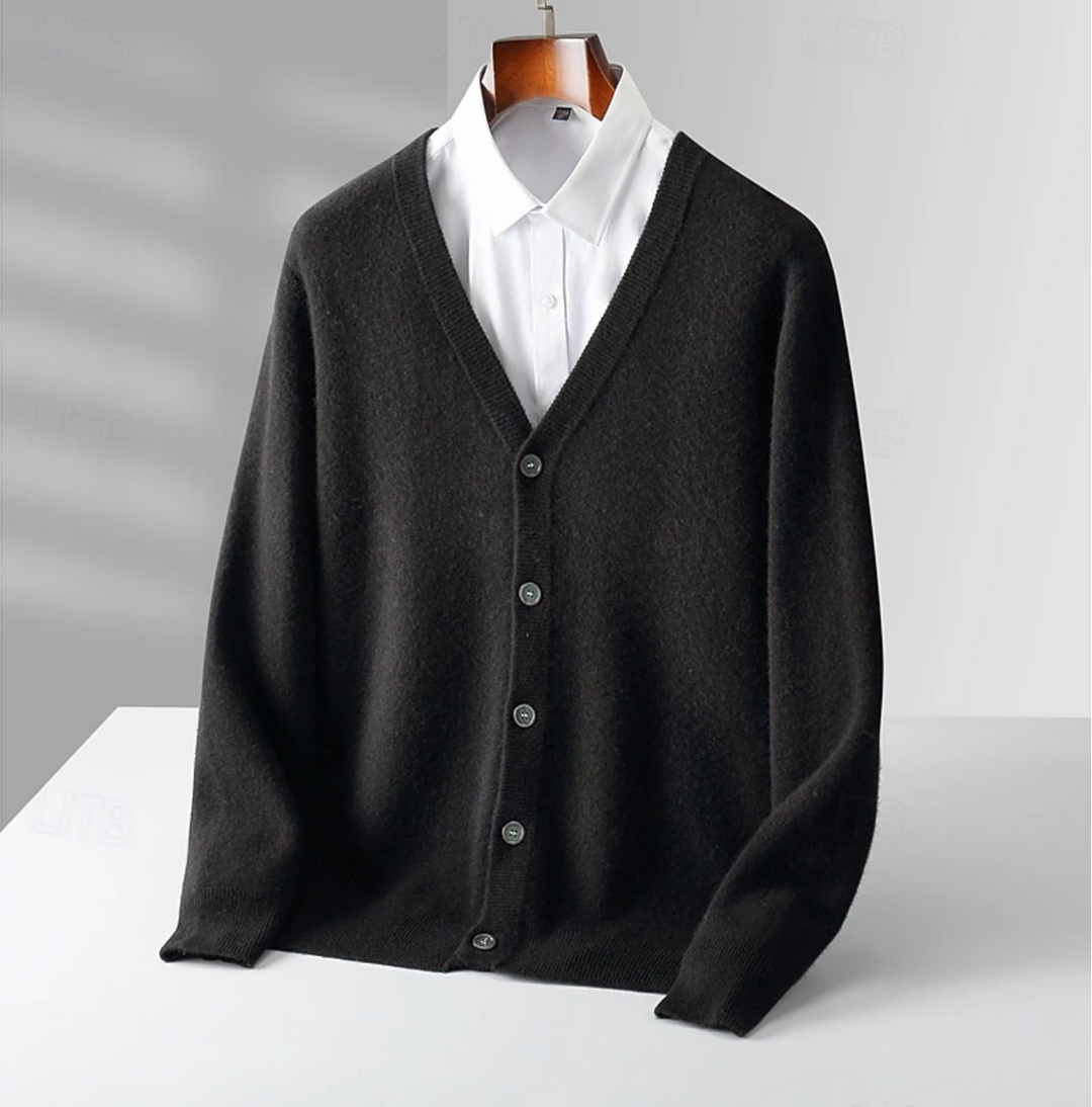 Men's Wool Vest | Classic V-Neck with Button Closure | Elegant & Comfortable | Wool