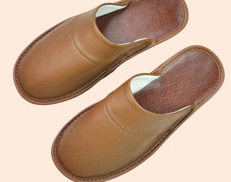 Men’s Slippers | Casual & Durable | Comfortable Fit | Premium Cowhide Leather