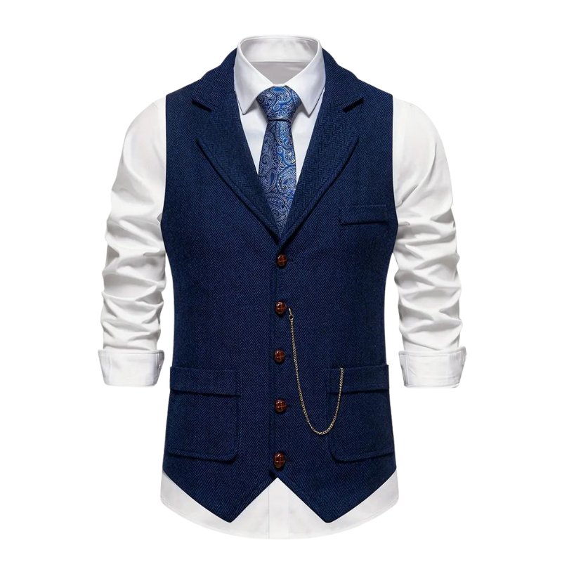 Men’s Vest | Vintage Style & Classic Fit | Timeless Lapel Detail | Premium Polyester