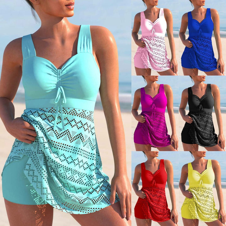 Women’s Tankini Set | Padded & Flattering Fit | Ruched Design | Polyester