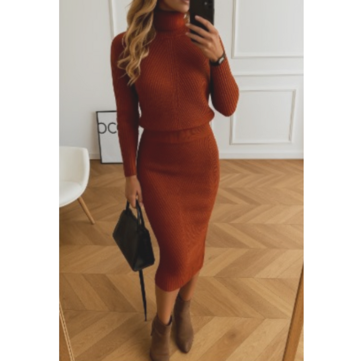 Women’s Knit Sweater Dress | Cozy & Elegant | Slim Fit Warmth | Polyester