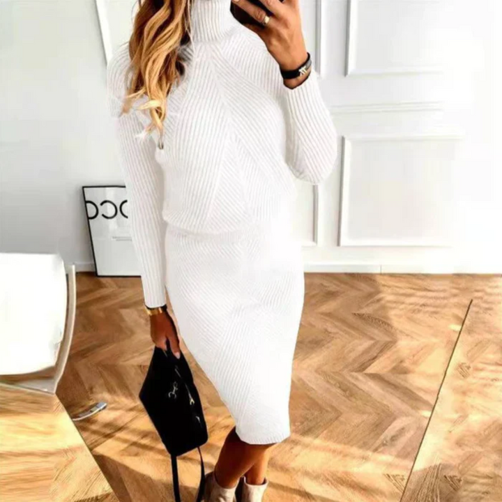 Women’s Knit Sweater Dress | Cozy & Elegant | Slim Fit Warmth | Polyester