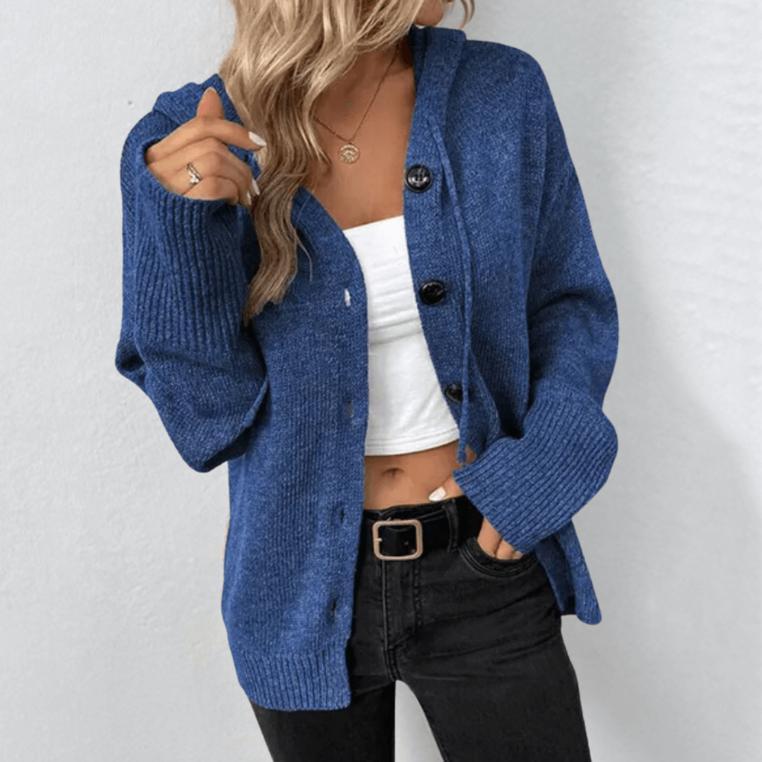 Women's Cardigan | Button-Down Knit | Soft & Insulating | Acrylic Blend
