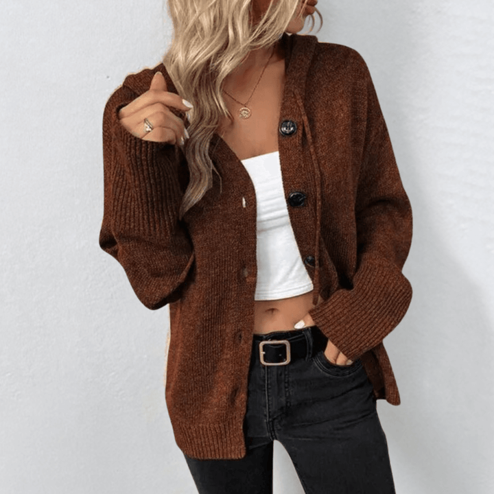 Women's Cardigan | Button-Down Knit | Soft & Insulating | Acrylic Blend
