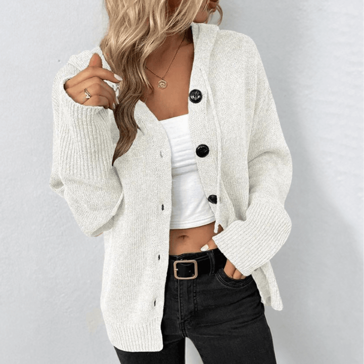 Women's Cardigan | Button-Down Knit | Soft & Insulating | Acrylic Blend
