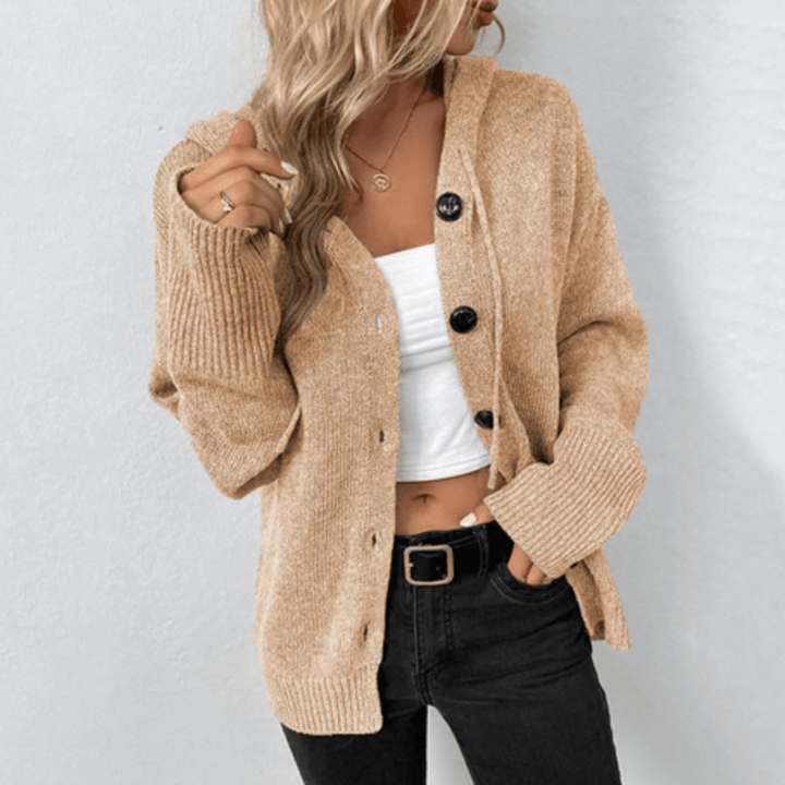 Women's Cardigan | Button-Down Knit | Soft & Insulating | Acrylic Blend