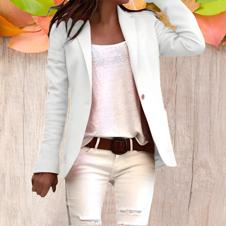 Women's Blazer | Slim Fit with Lapel & Button Closure | Long Sleeves | Polyester