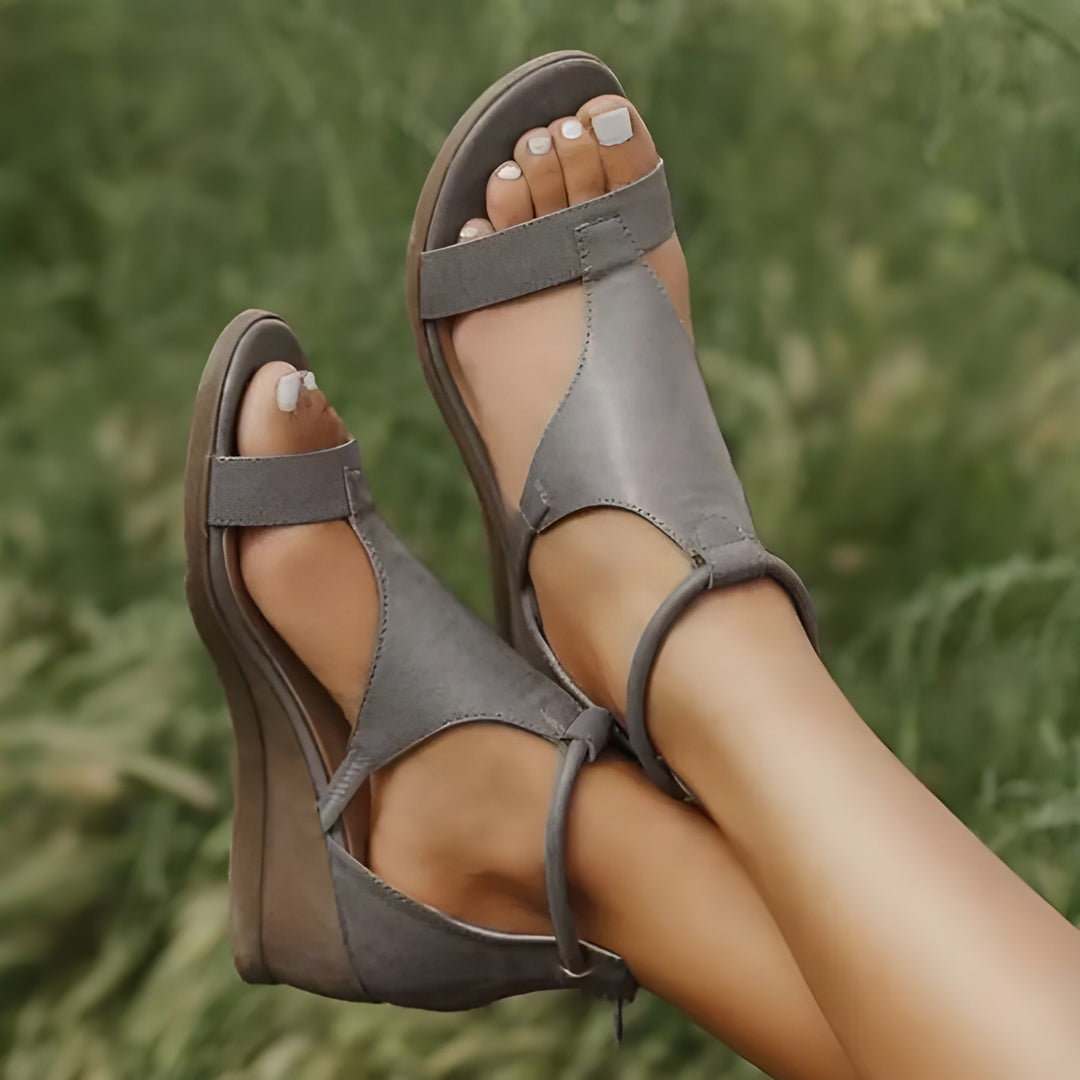 Women's Sandals | Arch Support & Memory Foam | Adjustable Fit | PU Leather