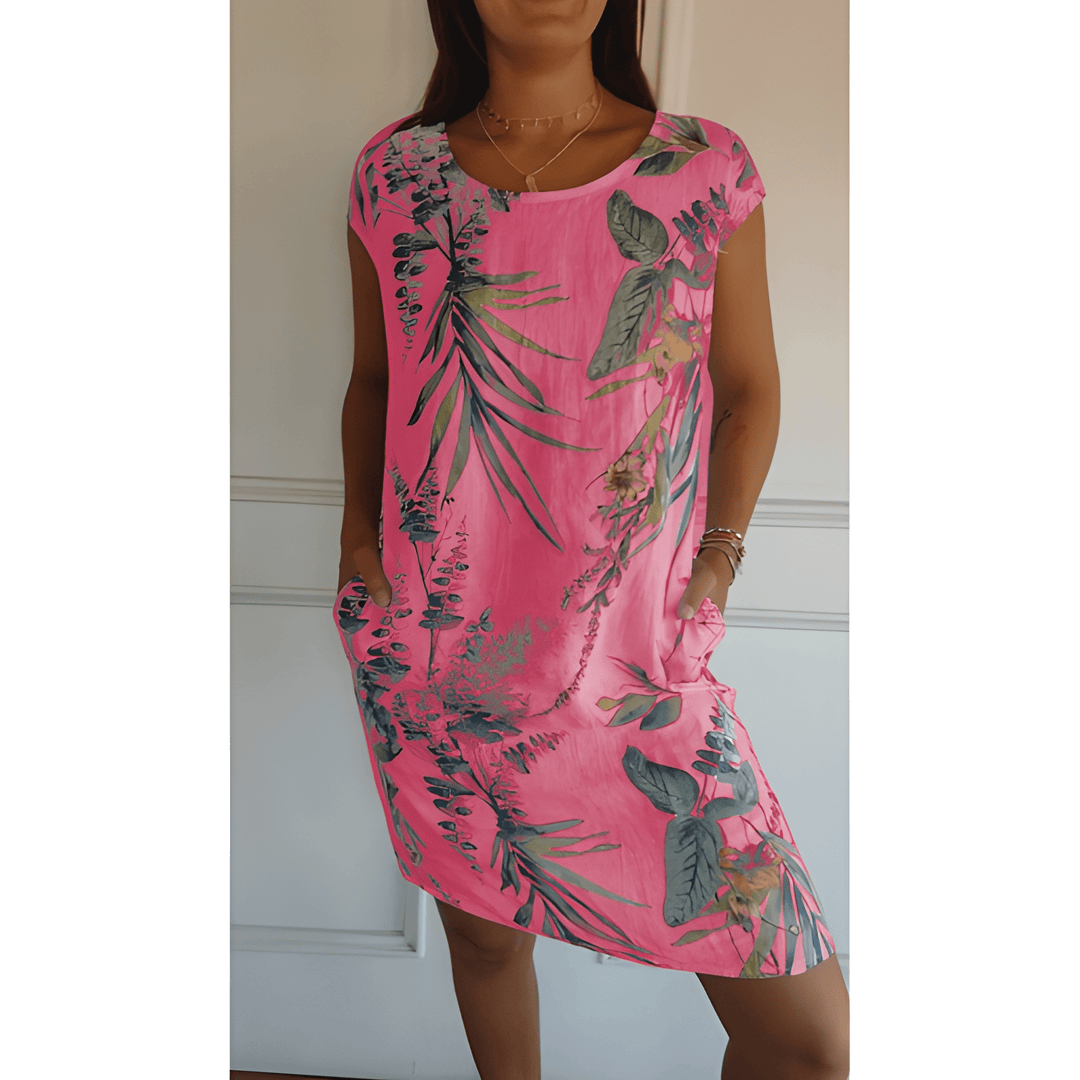 Women's Dress | Round Neck & Relaxed Fit | Soft & Breathable | Polyester