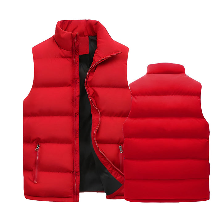 Men's Bodywarmer | Thick Padded & Zip Front | Sleeveless Winter Vest | Cotton