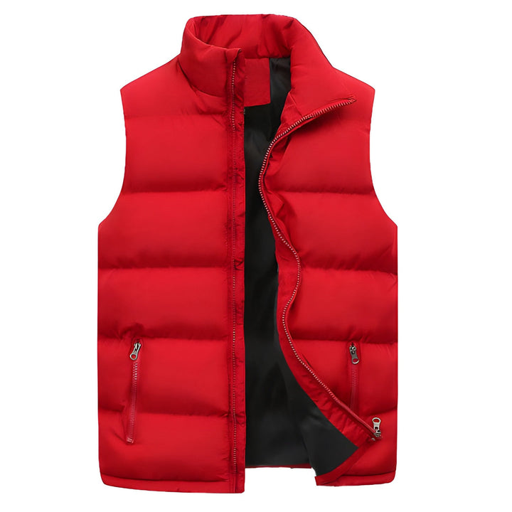 Men's Bodywarmer | Thick Padded & Zip Front | Sleeveless Winter Vest | Cotton
