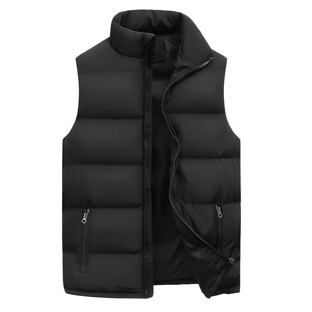 Men's Bodywarmer | Thick Padded & Zip Front | Sleeveless Winter Vest | Cotton