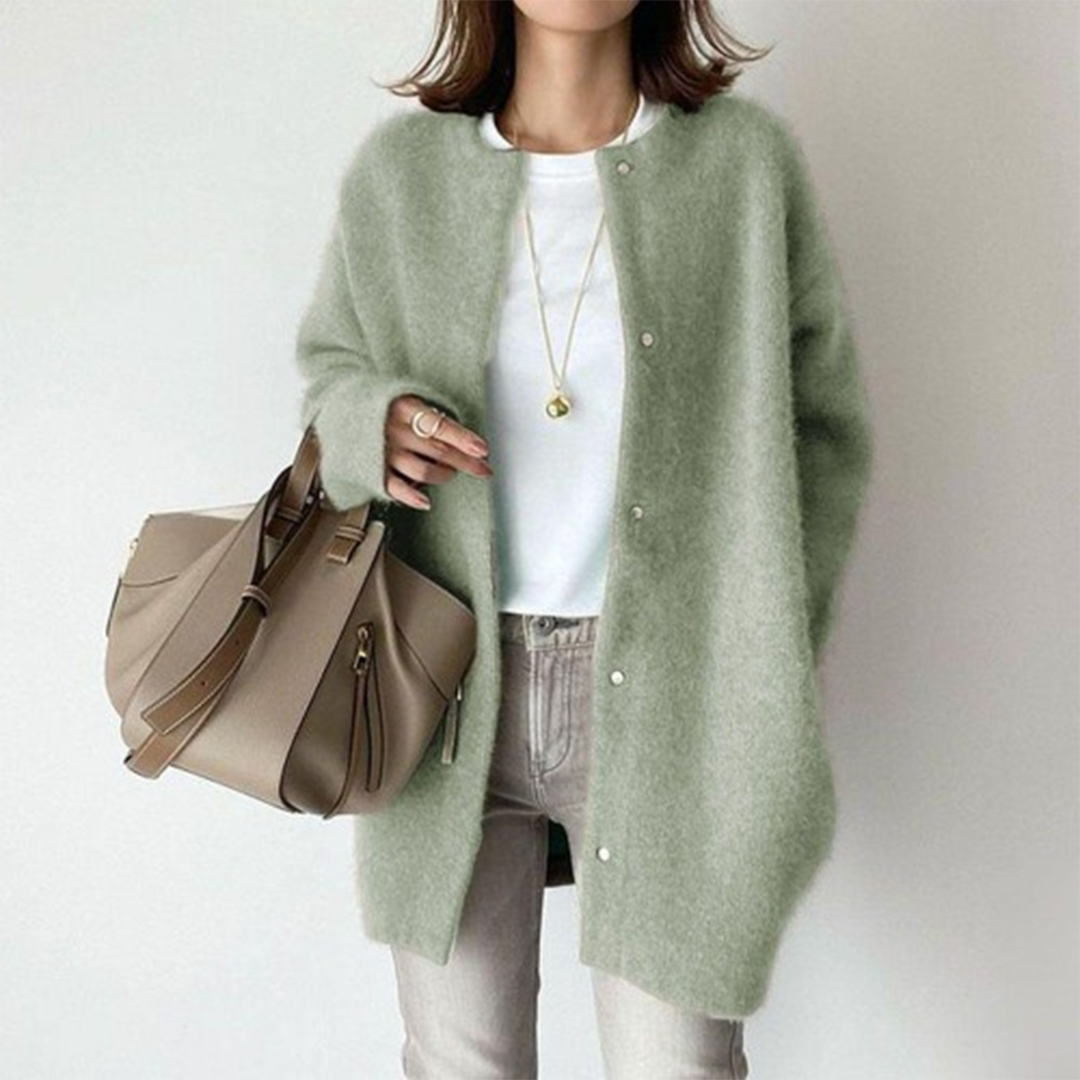 Women’s Coat | Loose Fit | Elegant Button-Front Design
